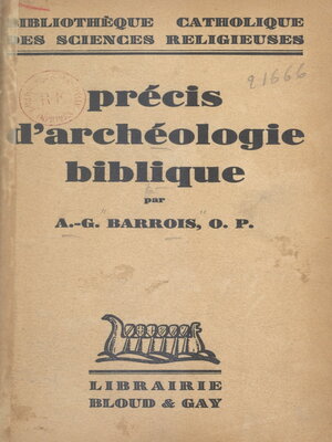 cover image of Précis d'archéologie biblique